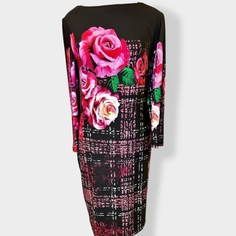 Women’s 8 Vintage Joseph Ribkoff Rose Plaid Dress